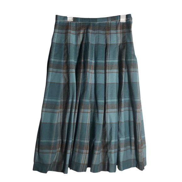 Pendleton Dresses & Skirts - Pendleton Blue and Brown Plaid Midi Skirt